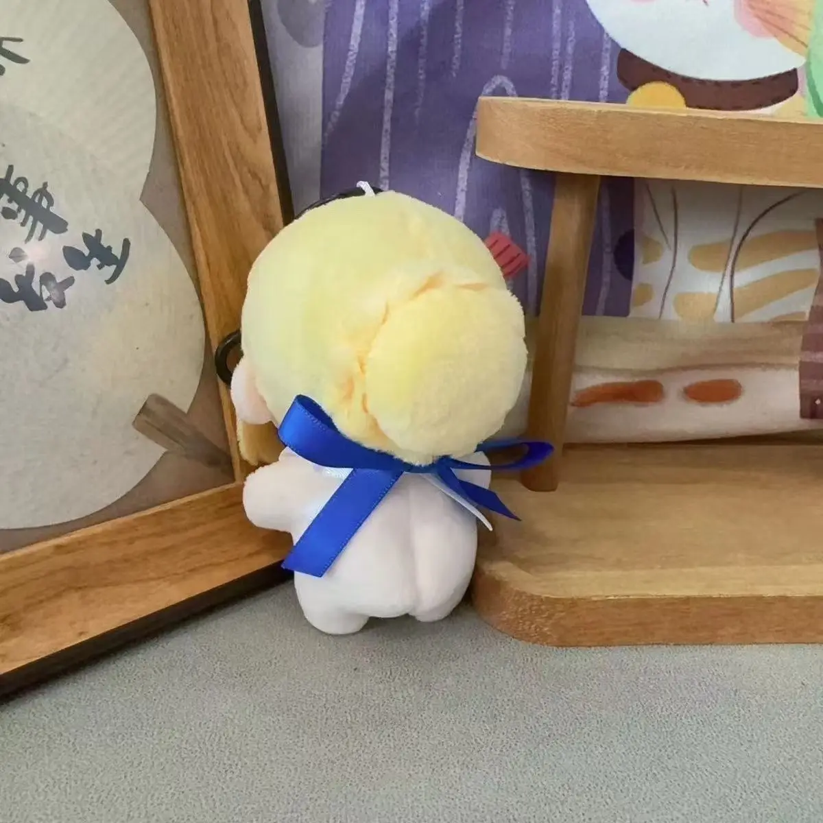 페이트 세이버 귀여운 피규어 플러시 인형 백팩 펜던트 남녀 공용 장난감 열쇠고리 선물