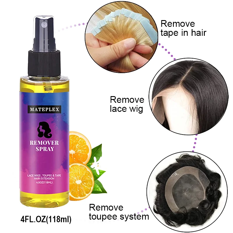 Peruca Removedor De Cola Spray, Ação Rápida, Fita Em Extensões De Cabelo, Removedor De Adesivo, Peruca Frontal, Toupee