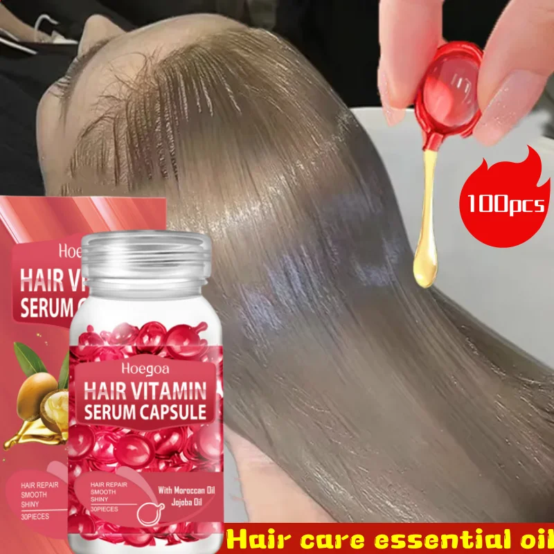 

Magic Hair Vitamin Capsule Keratin Oil Fast Restore Hair Soft Smooth Shiny Deep Moisturizer Frizzy Dry Scalp Hair Care Products