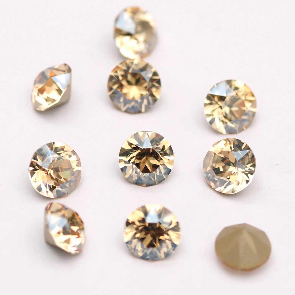 10PCS Super Bunte 5A Xirius Strass DIY Schmuck Machen Glas Perlen Pointback Runde Kleber Auf Nail art Zubehör Kristalle – Detail 13