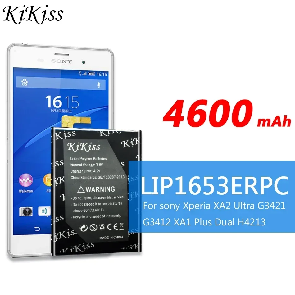 LIP1653ERPC 4600mAh KiKiss Portable Battery For sony Xperia XA2 Ultra G3421 G3412 XA1 Plus Dual H4213