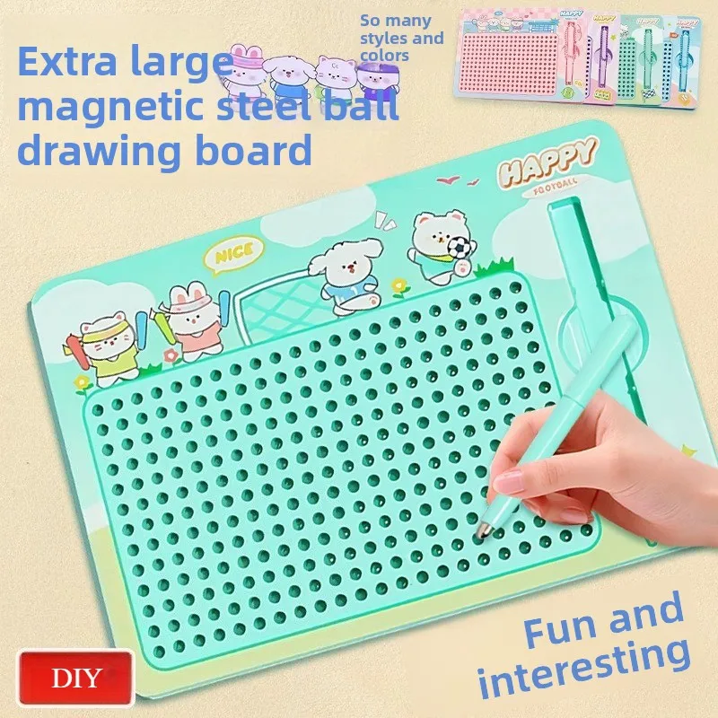 Magnet Ball Drawing Board Kids Magnet Tablet Sketch Pad With Magnetic Stylus Montessori Education Travel Activities Magnet Toy