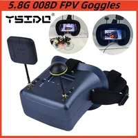 DMKR LS-008D 5.8G 40CH FPV Goggles 4.3-inch LCD 16:9 DVR Built-in Battery for FPV Drone Racing