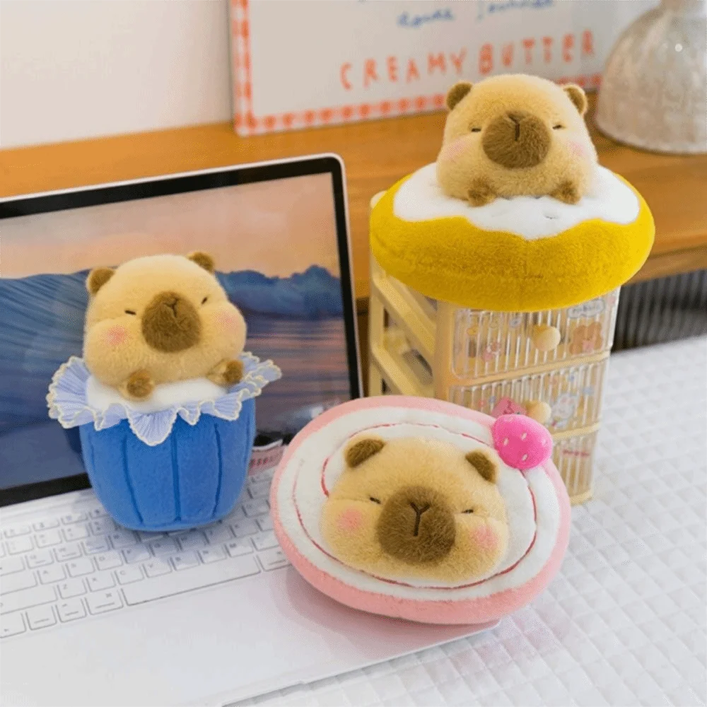 

Fluffy Plush Capybara Plush Toy Mini Creative Dessert Capybara Plush Toy Cartoon Animal Dessert Capybara Doll Kids