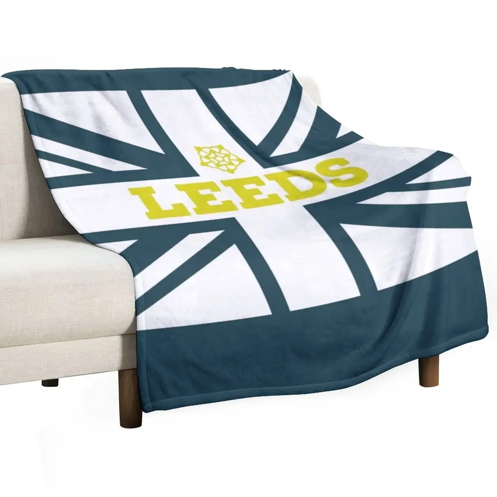 Leeds Union Jack Throw Blanket manga bed plaid Thin Blankets