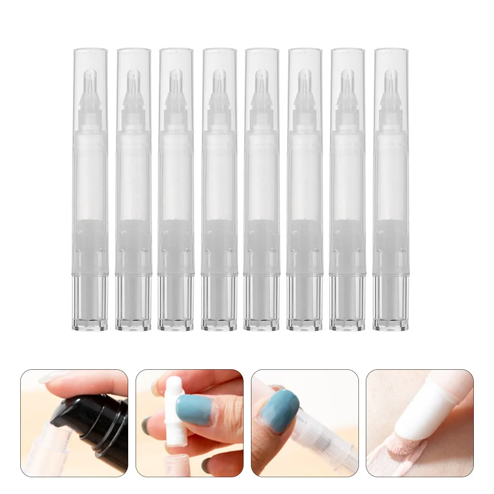 8 szt. Małe pojemniki na błyszczyk, wielokrotnego użytku, plastikowe, do makijażu, podróży, kompaktowe, lekkie, zestaw pojemników na błyszczyk