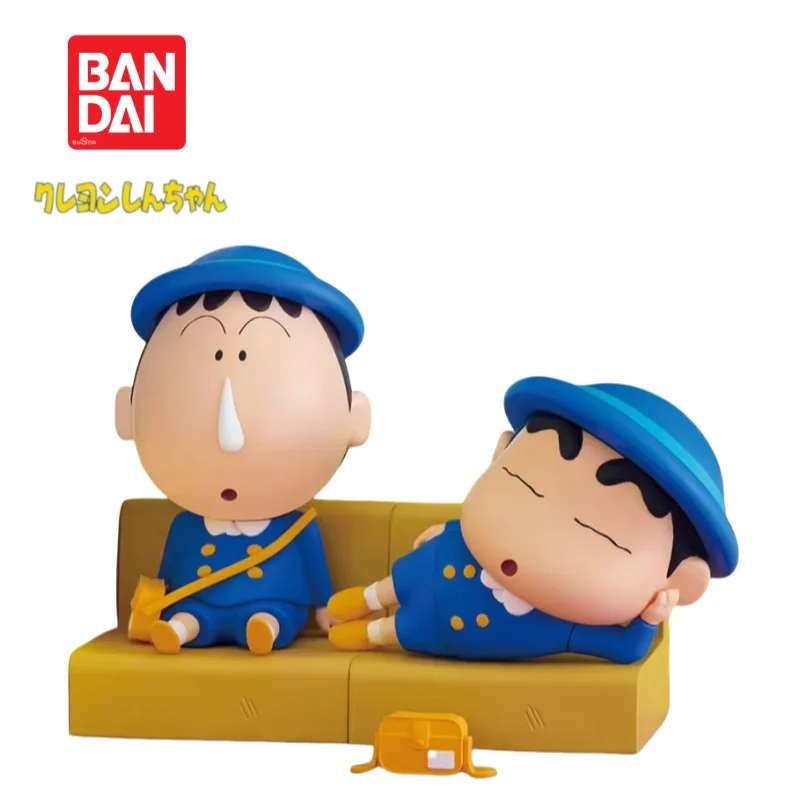 

In Stock Original Bandai Banpresto Crayon Shinchan Jardin De Infantes Nohara Shinnosuke and Boochan Figurine Model 100% Genuine