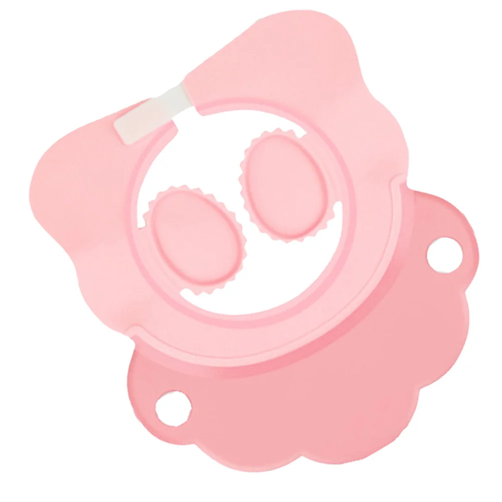 

Silicone Infant Bathing Cap Adjustable Baby Shampoo Hat for Shower Haircut Eye Protection Comfortable Fit Pink