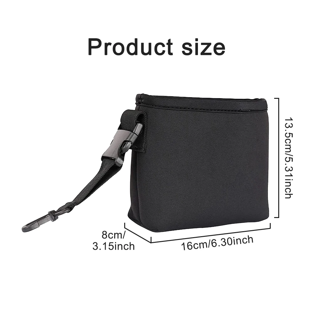 Golf Cleaning Bag Waterproof Liner Detachable Clip Gifts Easy To Carry Club Black Lightweight Compact Microfiber Cloth Portable