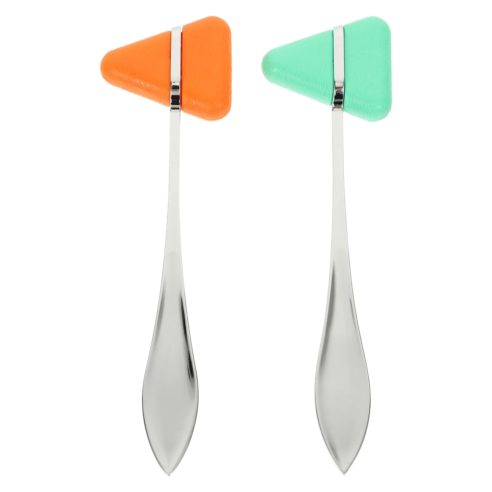 2 Sets Reflex Hammer Zinc Alloy Triangle Shaped Plexor Testing Diagnostic Tool R om Color Neurological Examination
