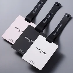 100pcs Garment Hangtags Customized High-end Logos Design Anti-theft Labels Custom Men Women Children Clothing Tamper-evident Han