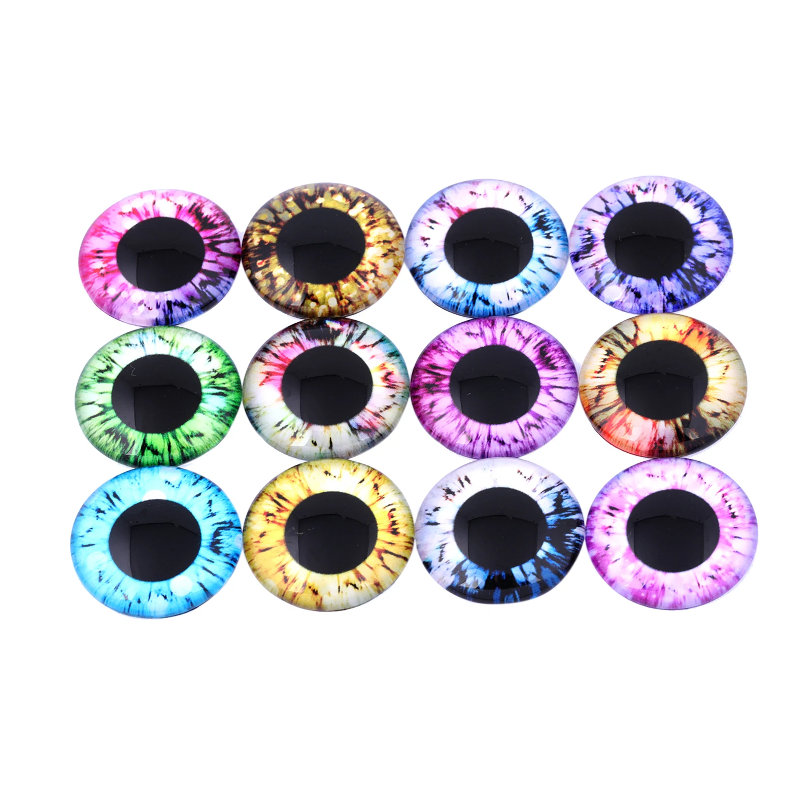 onwear Mix doll eyes photo round glass cabochon 8mm 10mm 12mm 14mm 16mm 18mm 20mm 25mm 30mm diy jewelry findings