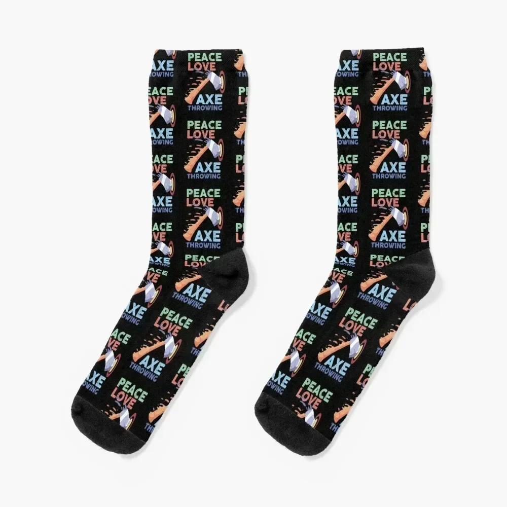 

Peace Love Axe Throwing Socks gym valentine gift ideas Stockings man sports and leisure Boy Socks Women's