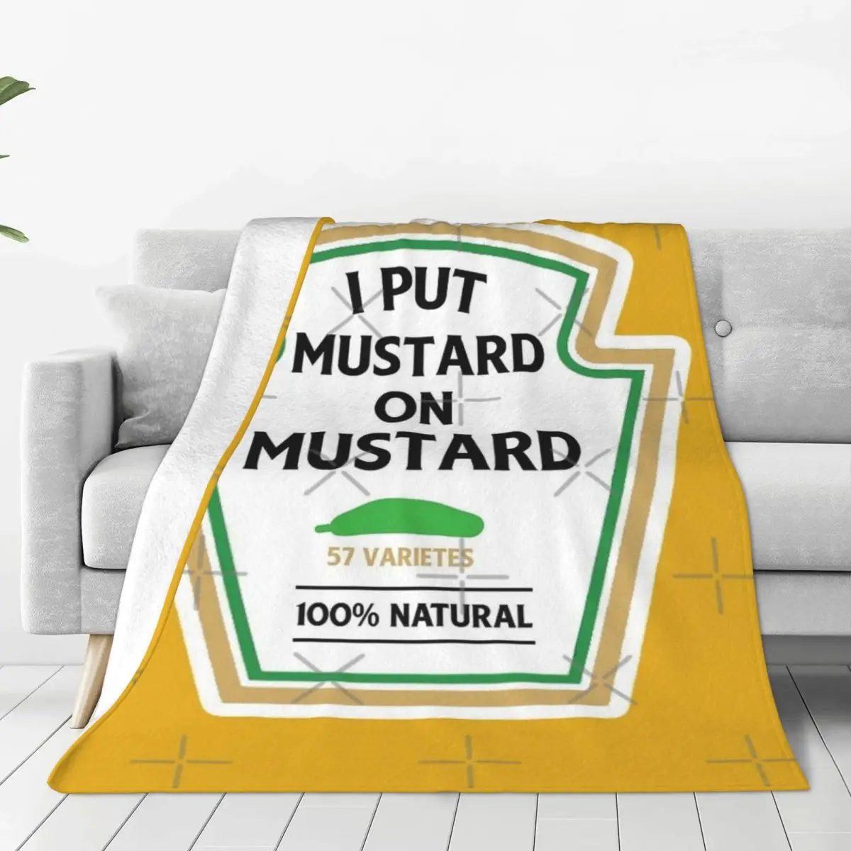 I Put Mustard On My Mustard Four Seasons Universal Blanket Fireplace Can Be Covered Halloween Gifts