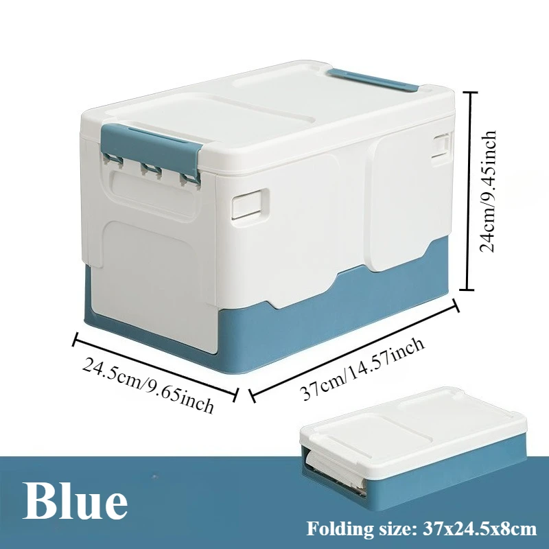 대용량 플라스틱 보관 상자 접이식 책 상자 학생 교실 정리 스낵 장난감 보관 상자 뚜껑이있는 거실