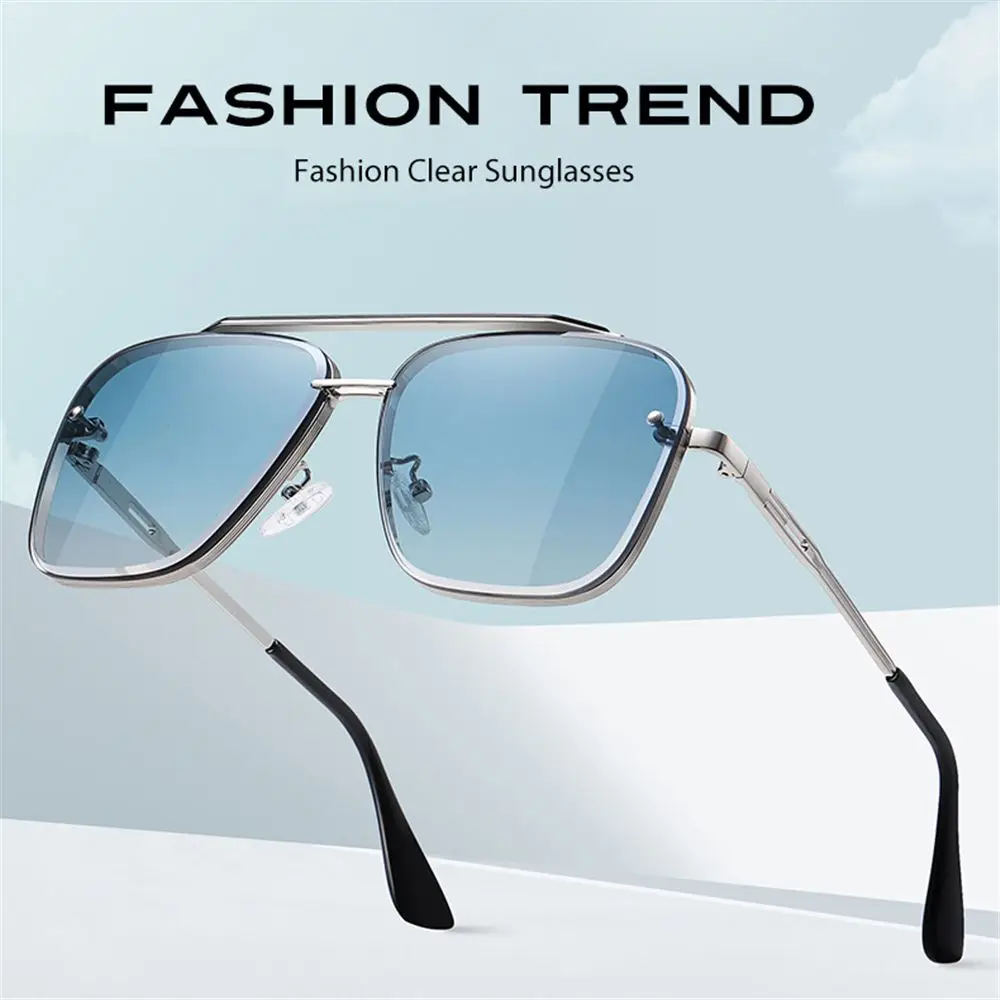 2025 Double bridge square Women Sunglasses Vintage Brand Designer Men Sun Glasses Shades Female Exaggerated oversize Eyewear