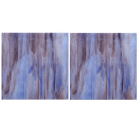 2Pcs Stained Glass Sheets Smooth Surface Bright Design Tiles for Crafts Making DIY Art Supplies Stained Glass Sheets