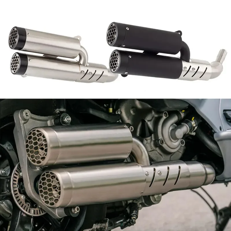 Motorcycle Racing Exhaust Muffler with DB Killer for Vespa GTV 250 300 GTS Super 300 Sei Giorni Tech 2005-2020 Slip On Exhaust