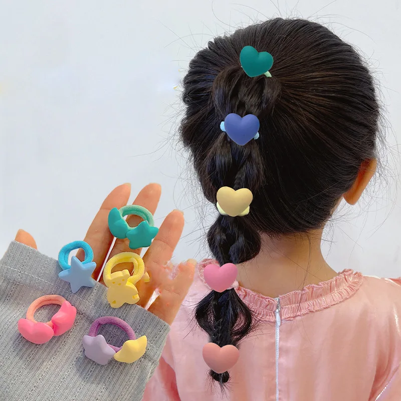 Cute Candy Colored Scrunchies para Bebés Meninas, Rabo De Cavalo De Borracha Grossa, High Elastic, Acessórios de Cabelo, 20Pcs