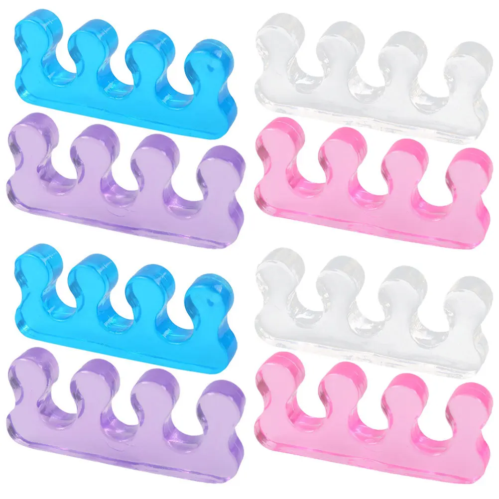 

8Pcs Nail Art Toe Separators Reusable Wear-Resistant Foot Toe Dividers for Salon Manicure Supplies Portable Tool