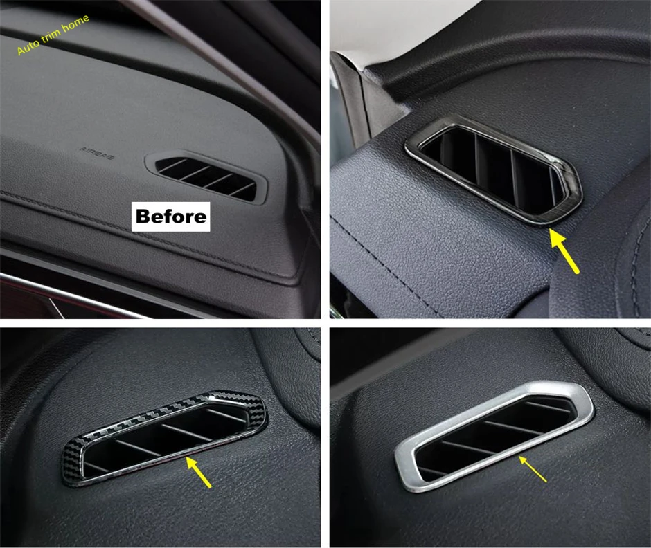 Rear Air Conditioner Outlet AC Vent Light Control Decoral Panel Cover Trim For Geely Atlas Pro Azkarra 2021 2022 Car Accessories