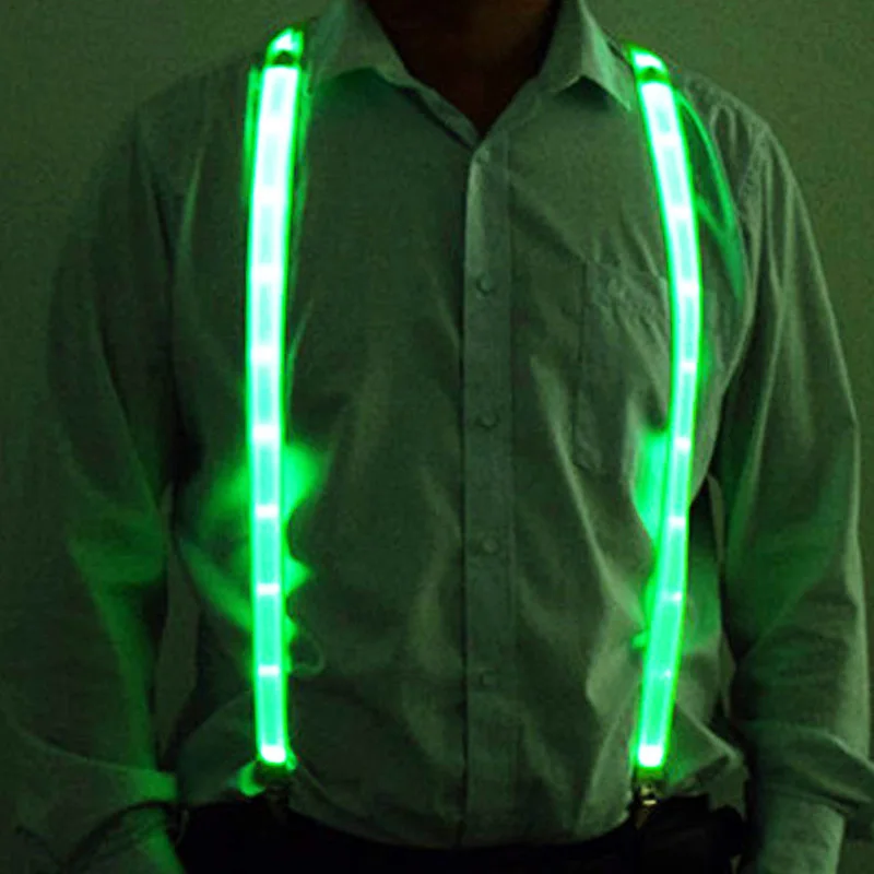 NEW Glowing Bow Suspenders for Men Wedding Party Accessories Glow in The Dark Bright Materials Birthday Festival SD01