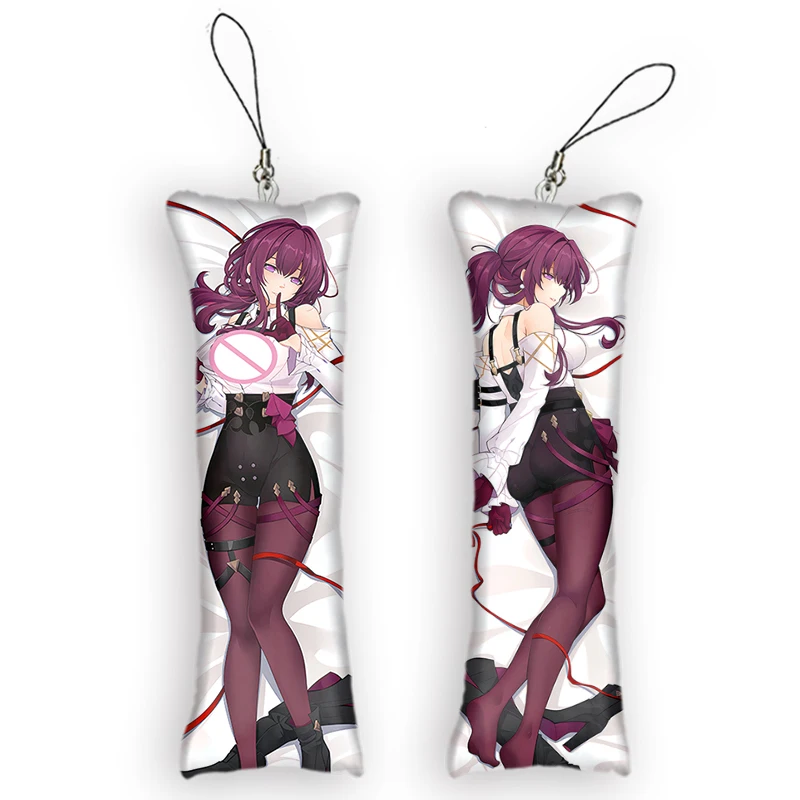 Honkai Star Rail Kafka Theme Character Cosplay Mini Dakimakura Keychain Anime Double-Sided Print Small Pillow Pendant Keychain