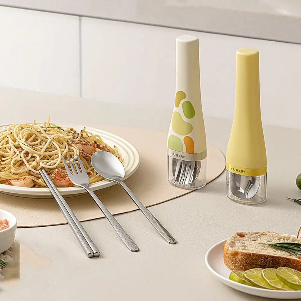

Stainless Steel Chopstick Spoon Set Portable Reusable Cutlery Storage Box High-temperature Resistant Durable Dinnerware Case