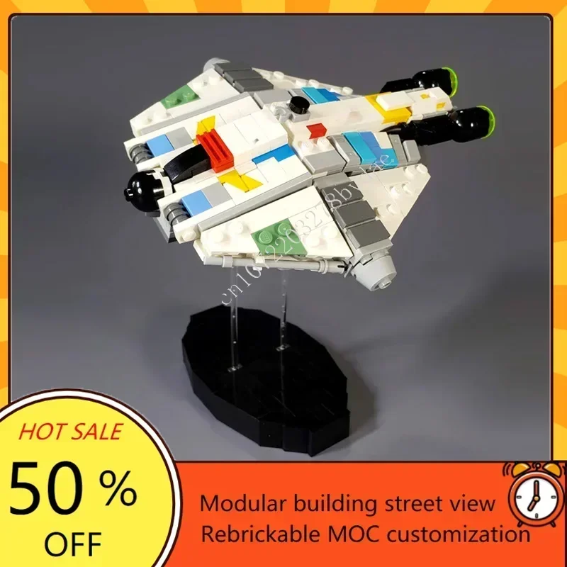 

542PCS The Ghost -Micro Scale Space War Military MOC SpaceShip Battle Model Custom Puzzles DIY Education Assembly Model Toy Gift