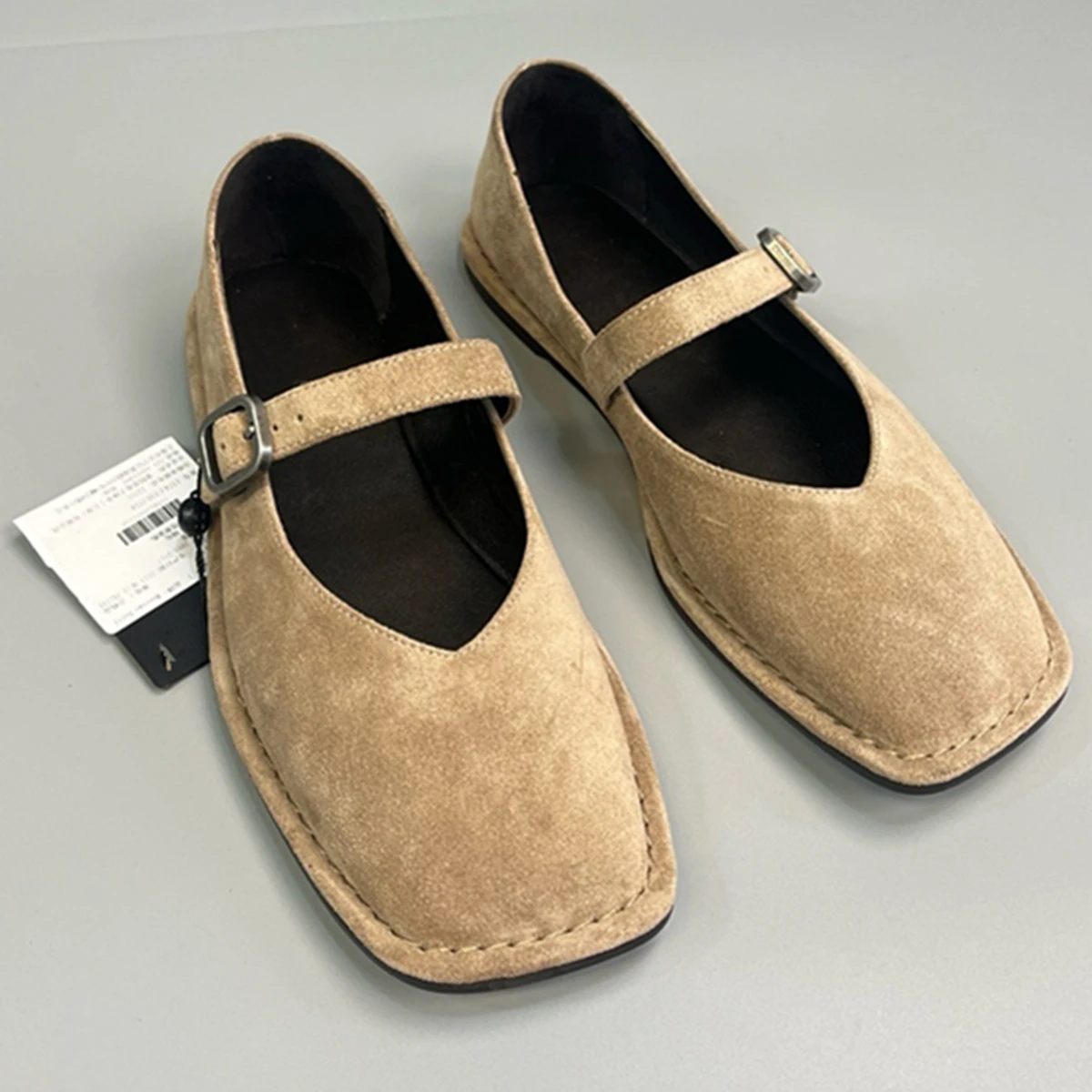 Dave&Di French Fashion Ladies Vintage Cowhide Slip-On Loafers Women Shoes Woman Minimalist Handmade Leather Flat Shoes