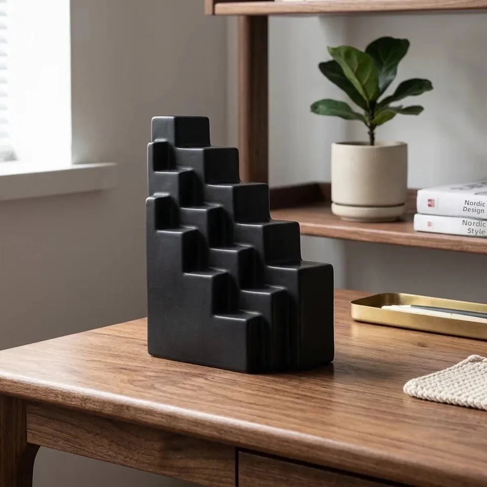 Modern Minimalist Ceramic Geometric Body Ornaments Display Shelf Office Decor Commercial Space North European Style Sample Room