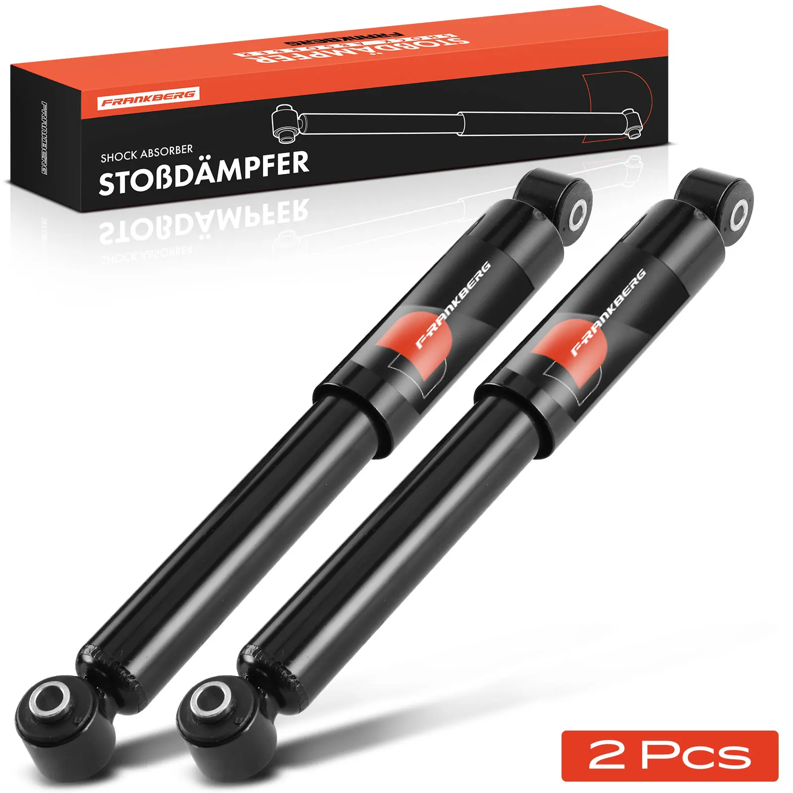 Frankberg 2x schokdemper achteras voor Mercedes Sprinter 4,6-T 5-T B906 VW Crafter 30-50 Bj vanaf 2006 A9063261500 9063260700