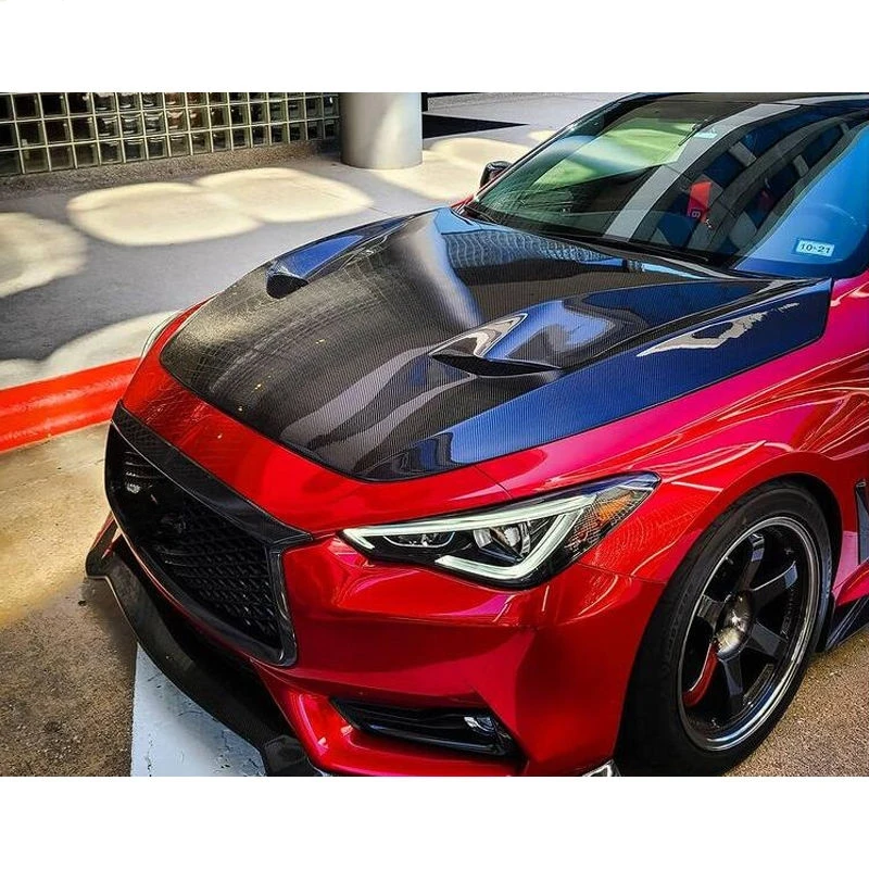 For Q60 V3 Version Carbon Bonnet High Strength Engine Protective Cover Premium Modified Accessories 2016-2020
