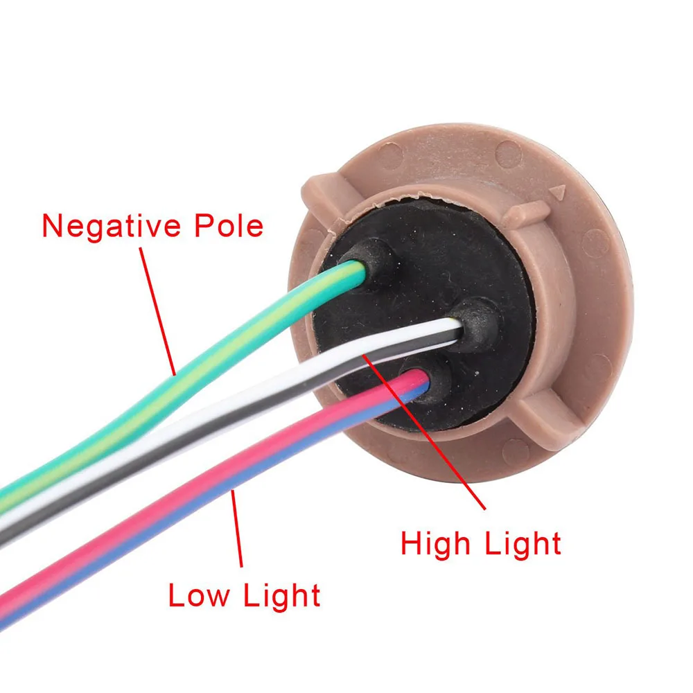 1pcs T20 7443 W21/5W 7440 W21W Socket Adapter Base Female Plug Connect Wiring Suitable For Car Brake Light Reverse Lamp