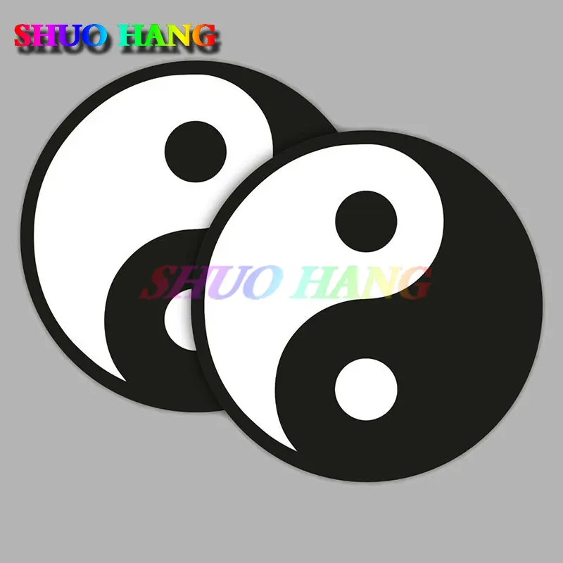 

2 X Yin and Yang Truck Vinyl Self-adhesive Stickers Car Window Bumper Motorcycle Helmet Boot Laptop Toolbox Snowboard Decals