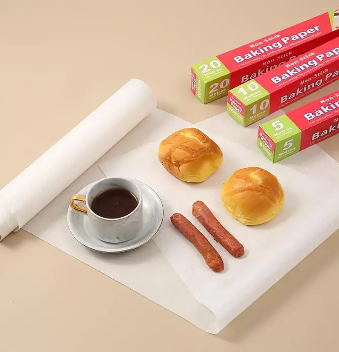5M /10M Parchment Paper Baking Sheets Non-Stick Cutable Baking Liners for Oven Air Fryer Grilling Mat Steaming Bread Cookies view 4