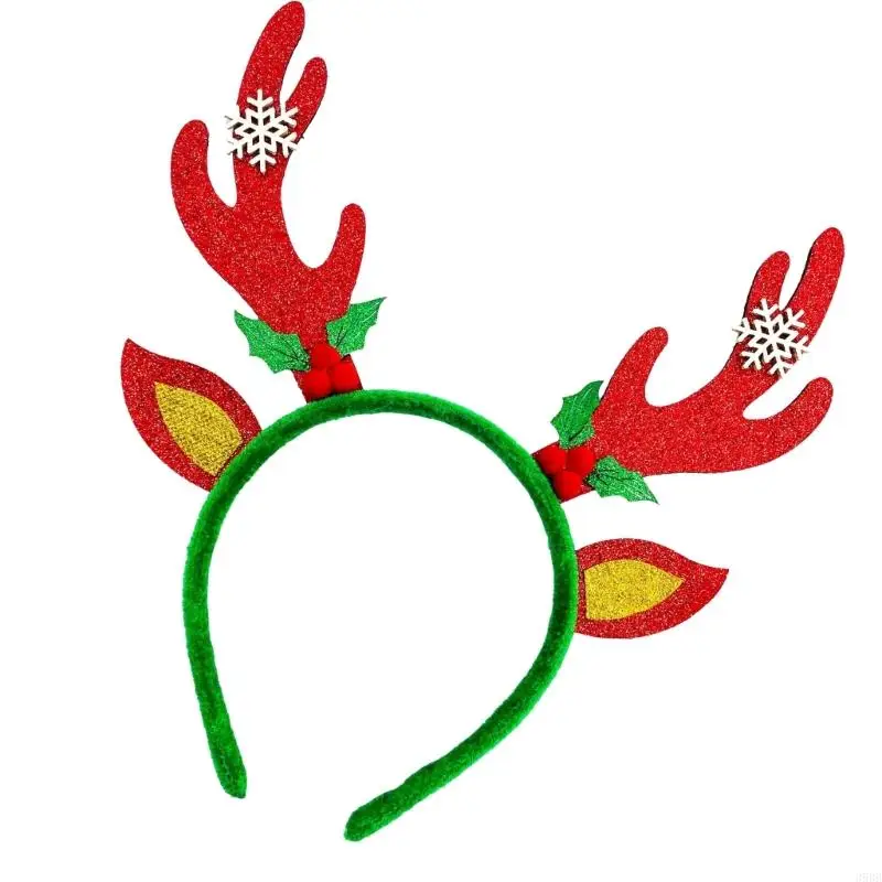 39BB คริสต์มาส Reindeer Antlers แถบคาดศีรษะ Family Gathering Headpieces ตกแต่งผมสำหรับงานปาร์ตี้วันหยุดและครอบครัว
