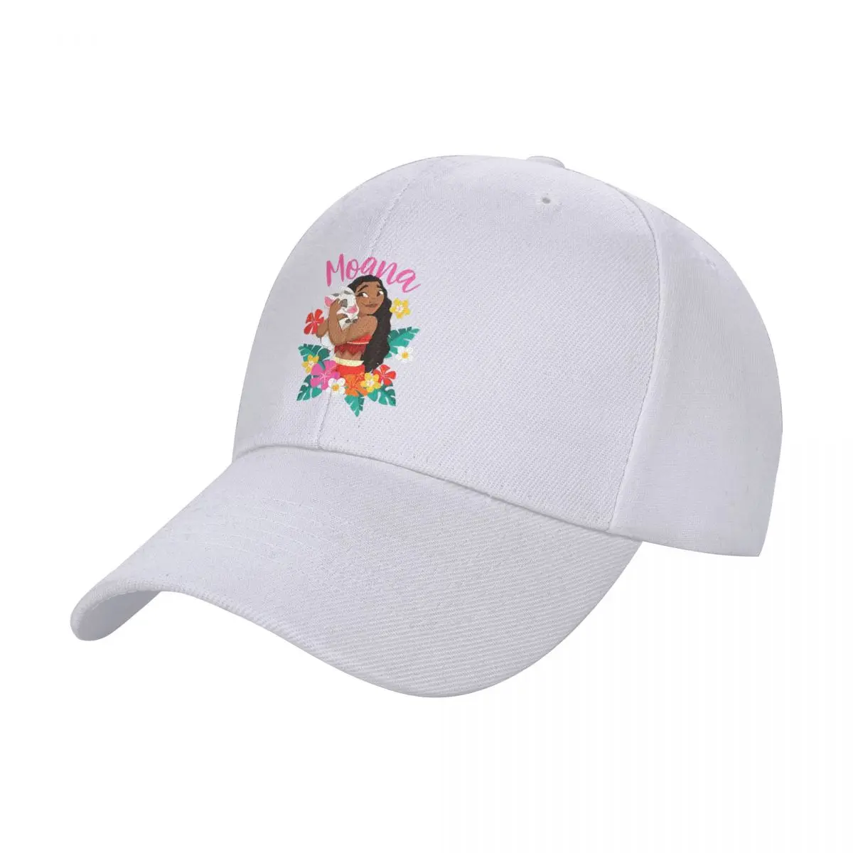 Moana Hugging Pua Floral Baseball Caps Men Women Fitted Trucker Hat Hat Adjustable Polyester Sun Caps Summer Cap