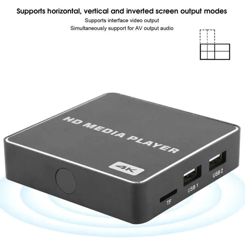 1080P USB Media Box 4K Player | HD Mini Full | Supports Horizontal & Vertical Display Modes