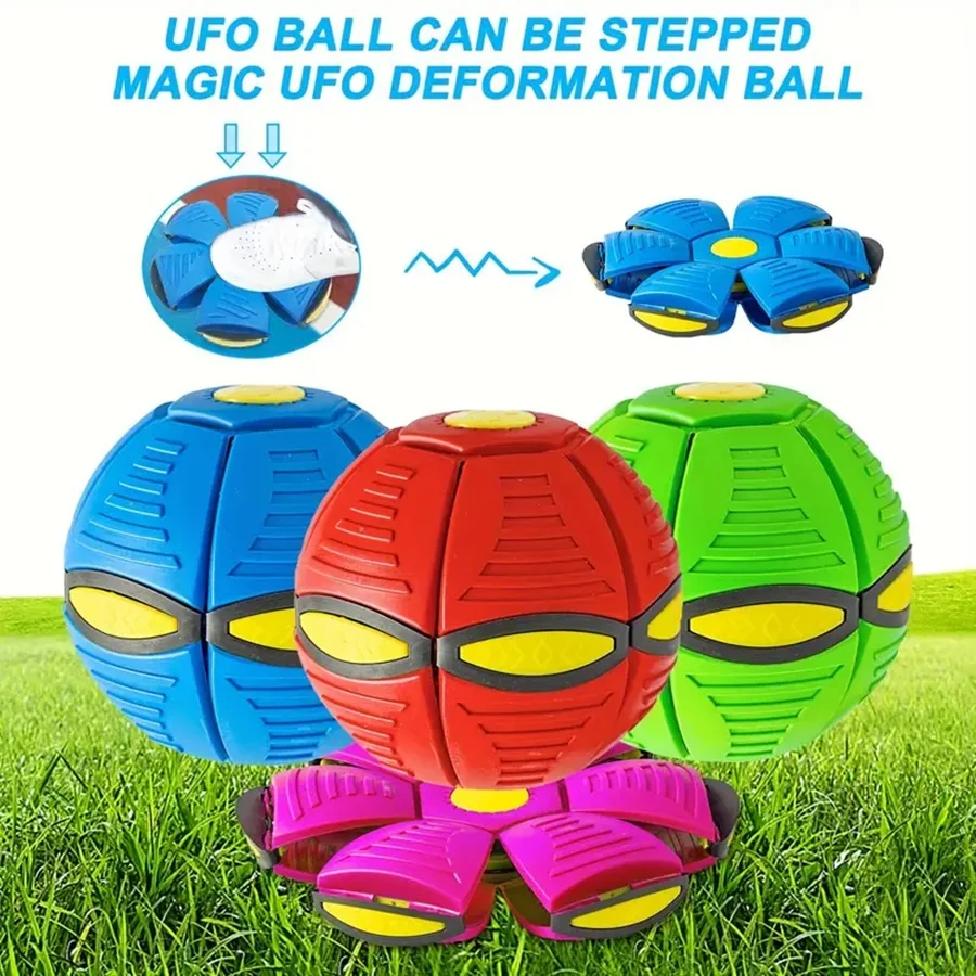 1pc Flying Saucer Bounce Ball, Pet Toy Bounce Ball, Durable, Suitable for Family Outdoor Activities, Christmas Gifts image 4
