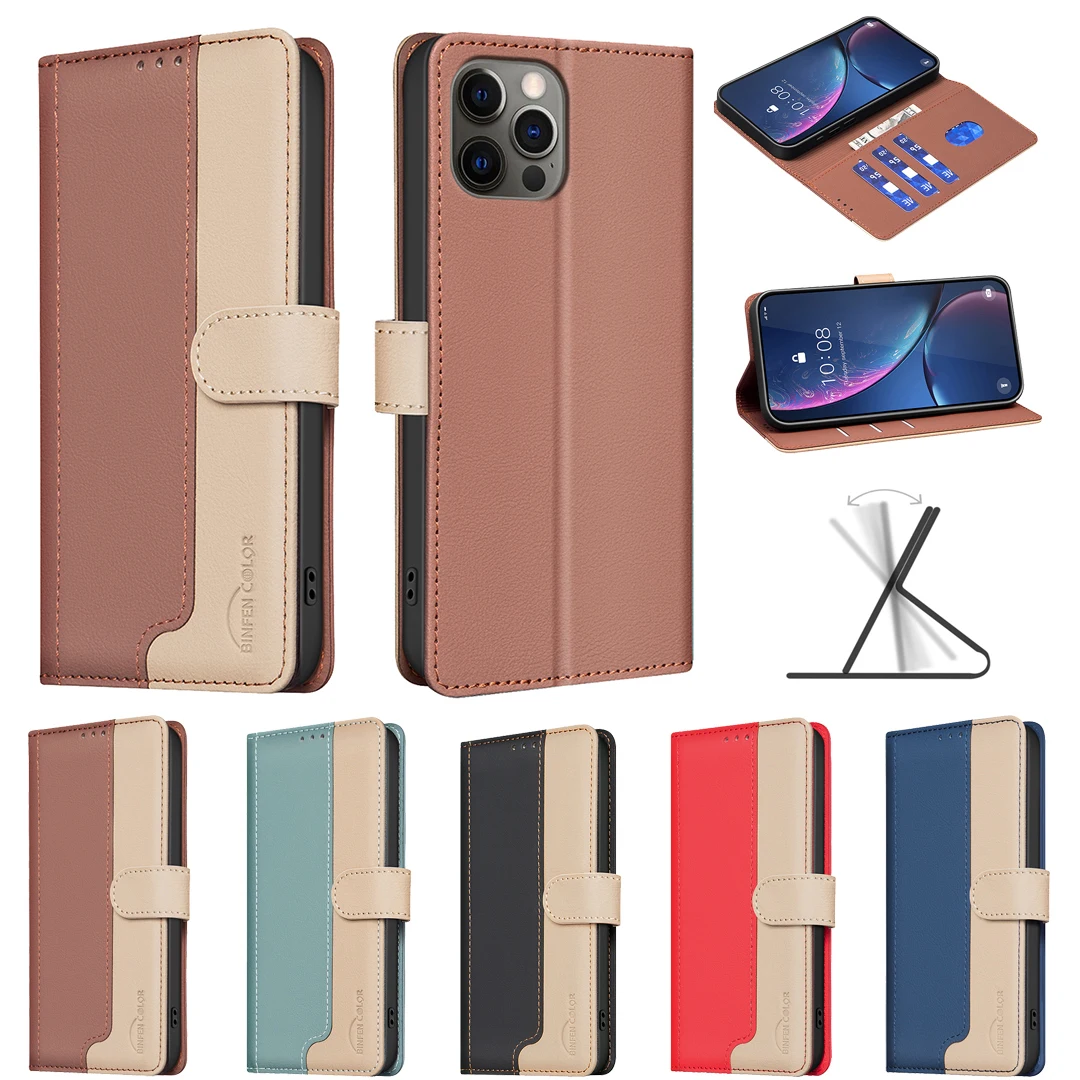 RFID Blocking Protect Flip Case For Samsung Galaxy S24 Ultra S23 Plus S22 S21 FE Leather Card Holder Book Wallet Phone Cover