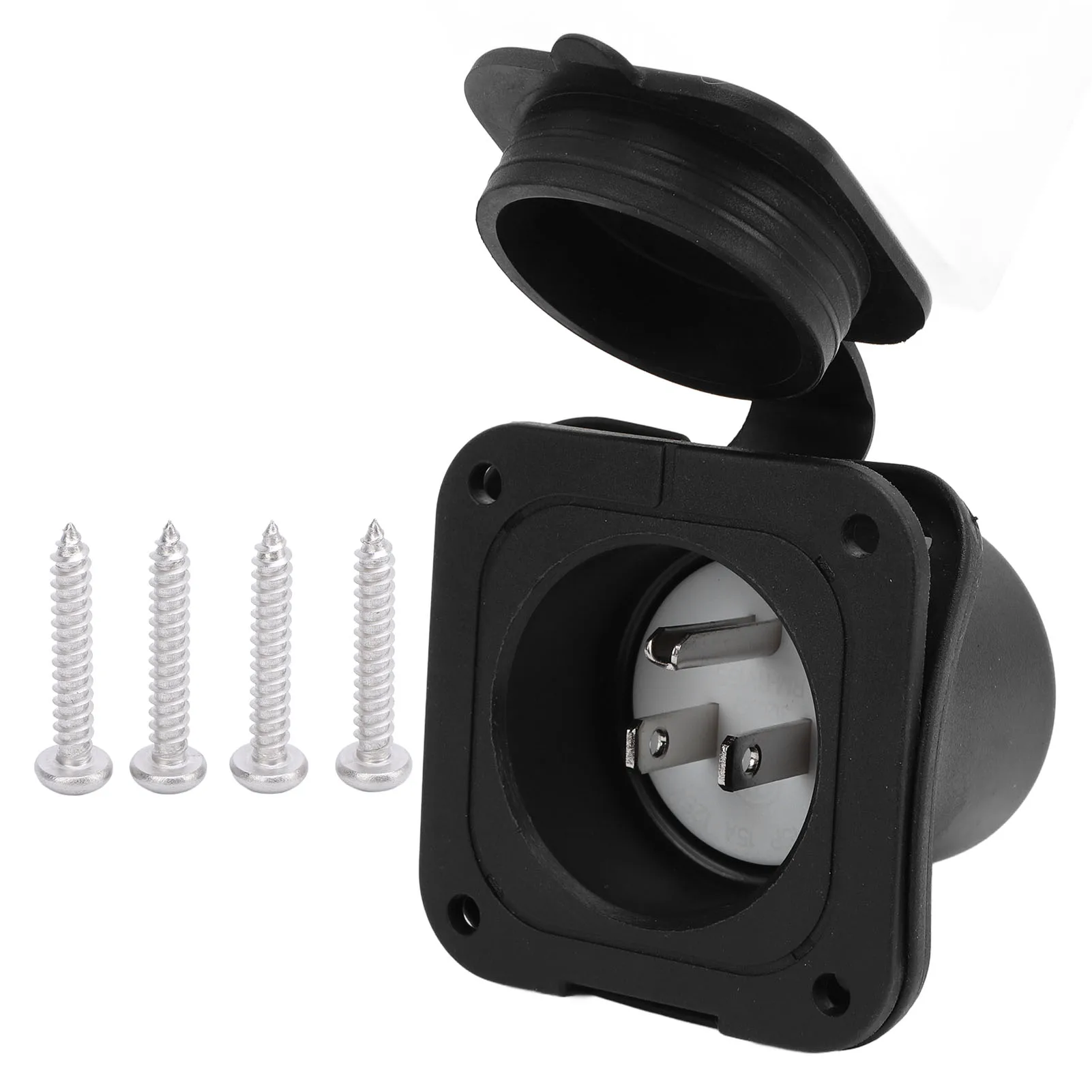 

Фланцевый вход на 15 А, встраиваемый, 125 В, входная розетка на берегу с водонепроницаемыми крышками, внешние электрические соединения