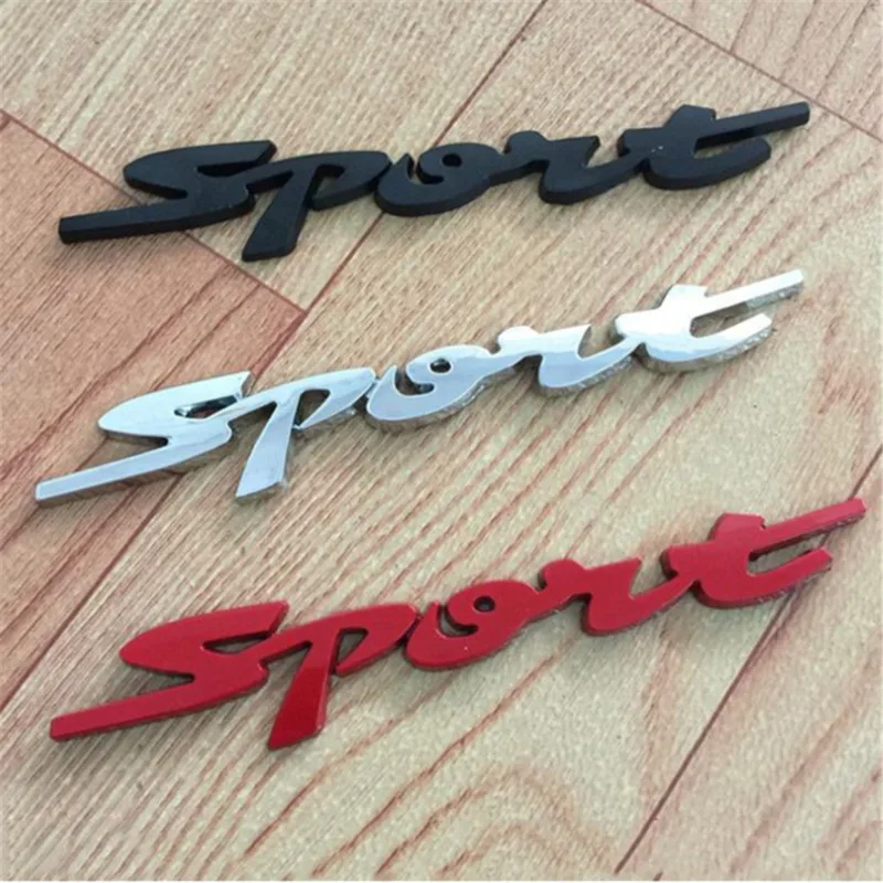 Metal 3D Chrome Car Trunk Auto body Racing Sport Word Letter Sticker Water Proof Logo Emblem Badge Decal Sticker Car Accessories