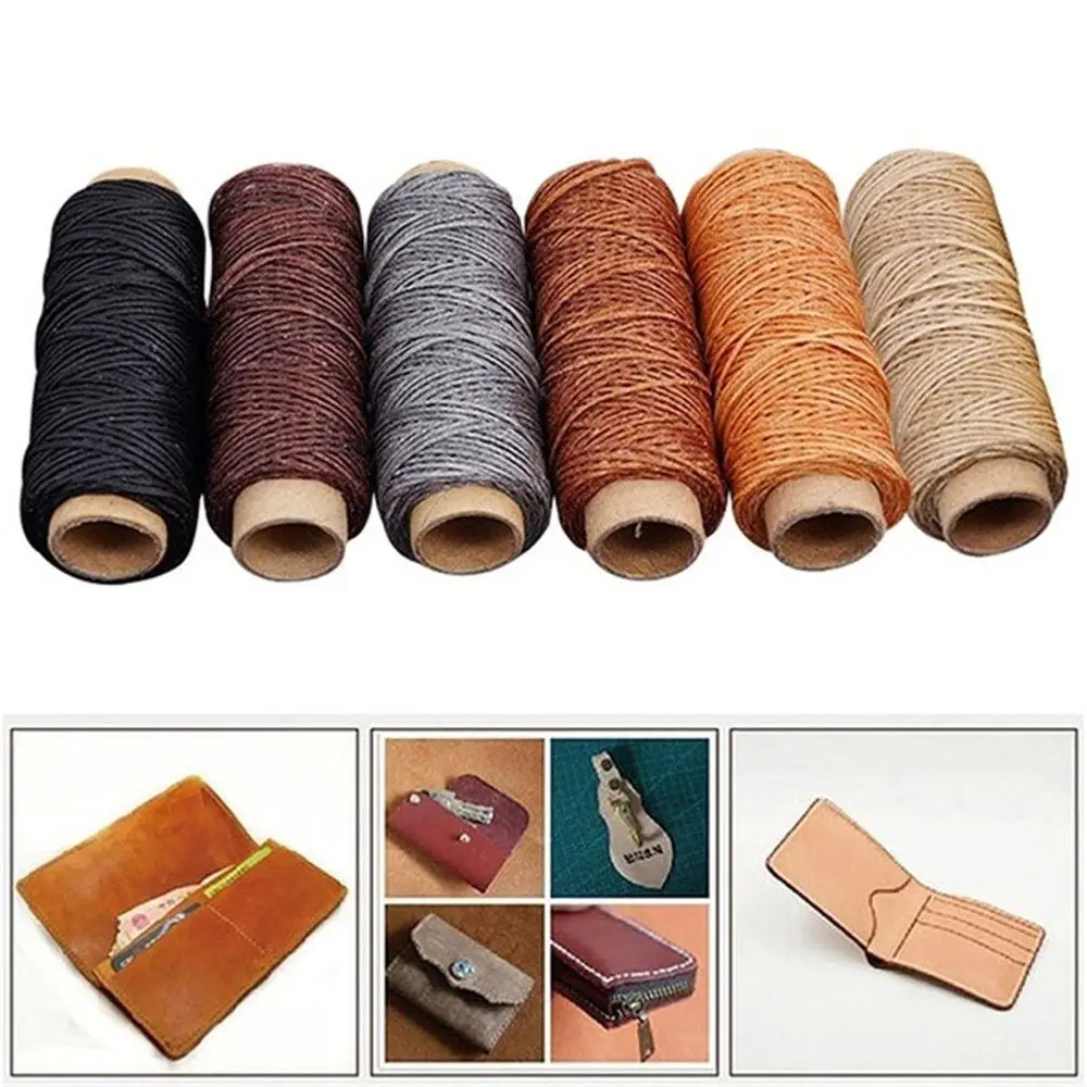 30m/roll Waxed Thread Cotton Cord String Strap Hand Stitching Thread for Leather Handicraft Tool Material Accessories