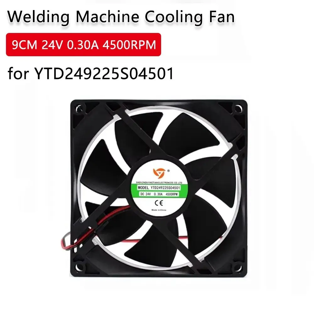 

9CM 24V 0.30A 4500RPM Welding Machine Cooling Fan Ventilation High Air Volume Server Fan Exhaust Welding Machine Fan