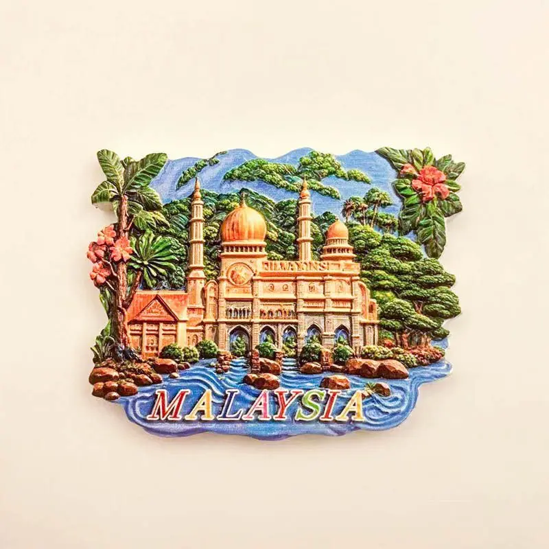 

Malaysia Personalized Creative Refrigerator Magnet Twin Towers Tourist Souvenir Resin Unique Gift