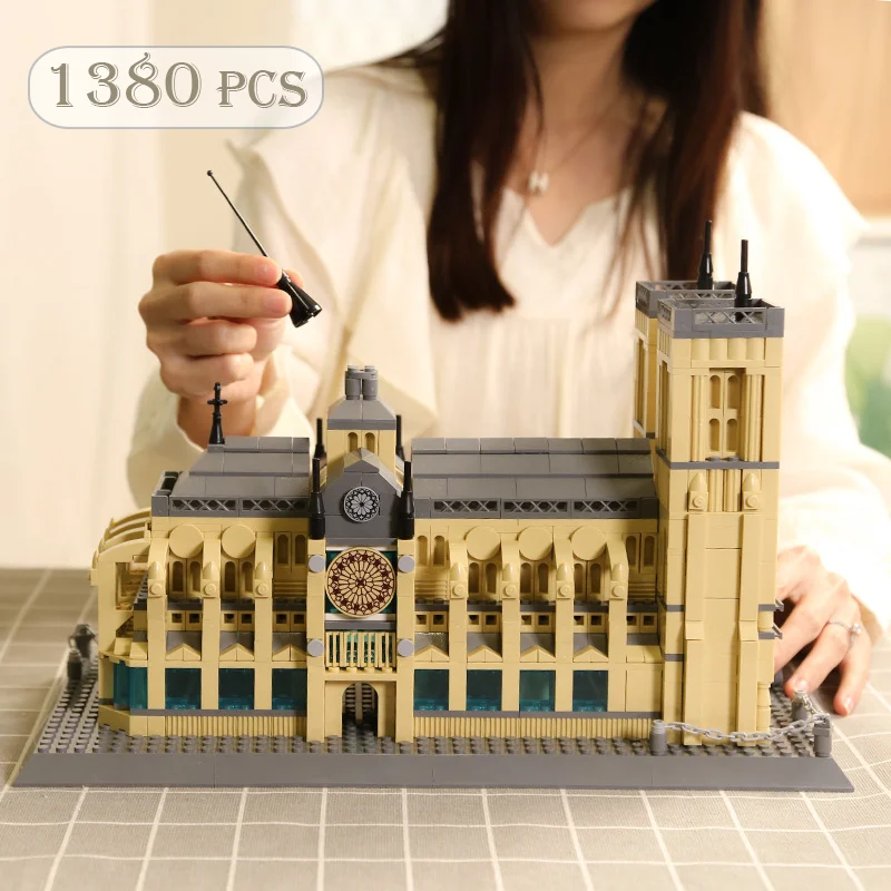 Korea-sungnyemun World Famous Building Blocks Architecture Series Namdaemun toys Model Cathédrale Notre Dame de Paris