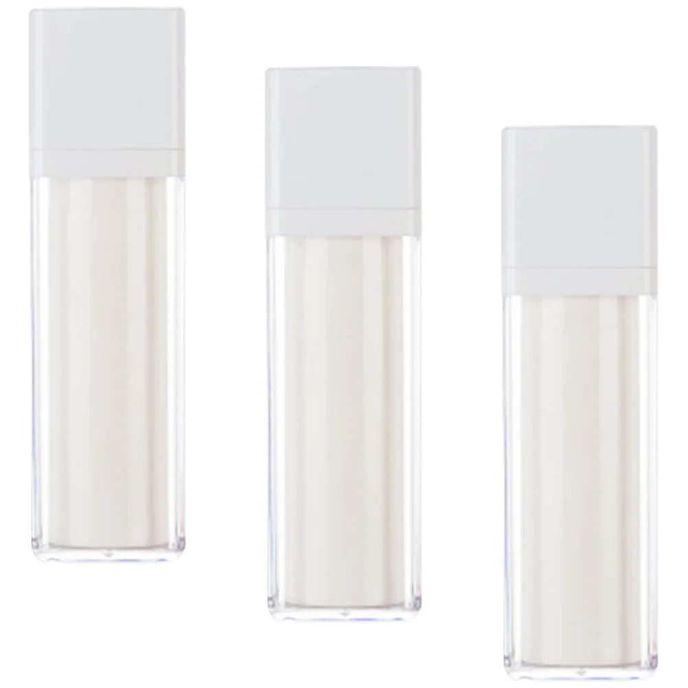 

3 Pcs Squeeze Bottle Vacuum Pump Bigger Glass Travel Toiletries Lotion Container Plastic Containers Airless