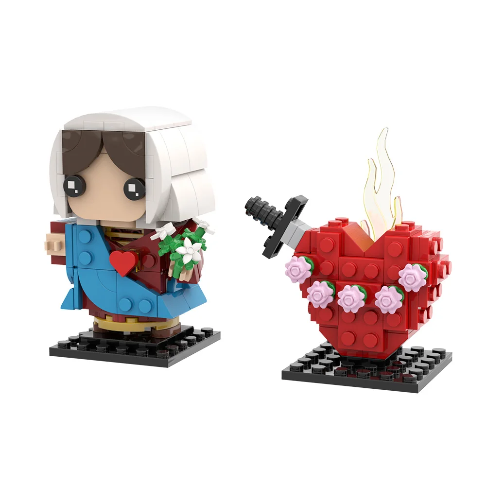 

Gobricks MOC Virgin Marys Brickheadz Building Blocks Model Christianity Jesus Mother Figure Bricks Toys Kids Educational Gifts