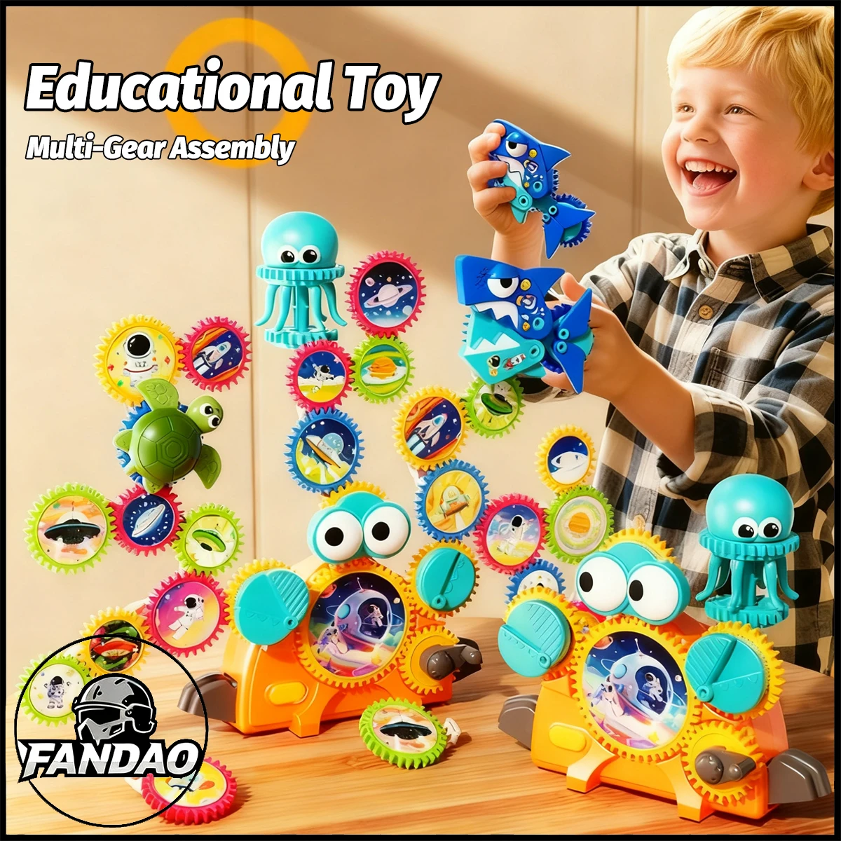 

28Pcs Gear Toys for Kids 3-5 Building Blocks Construction Set Electric/Manual Spinning Mode Children's Birthday Christmas Gifts